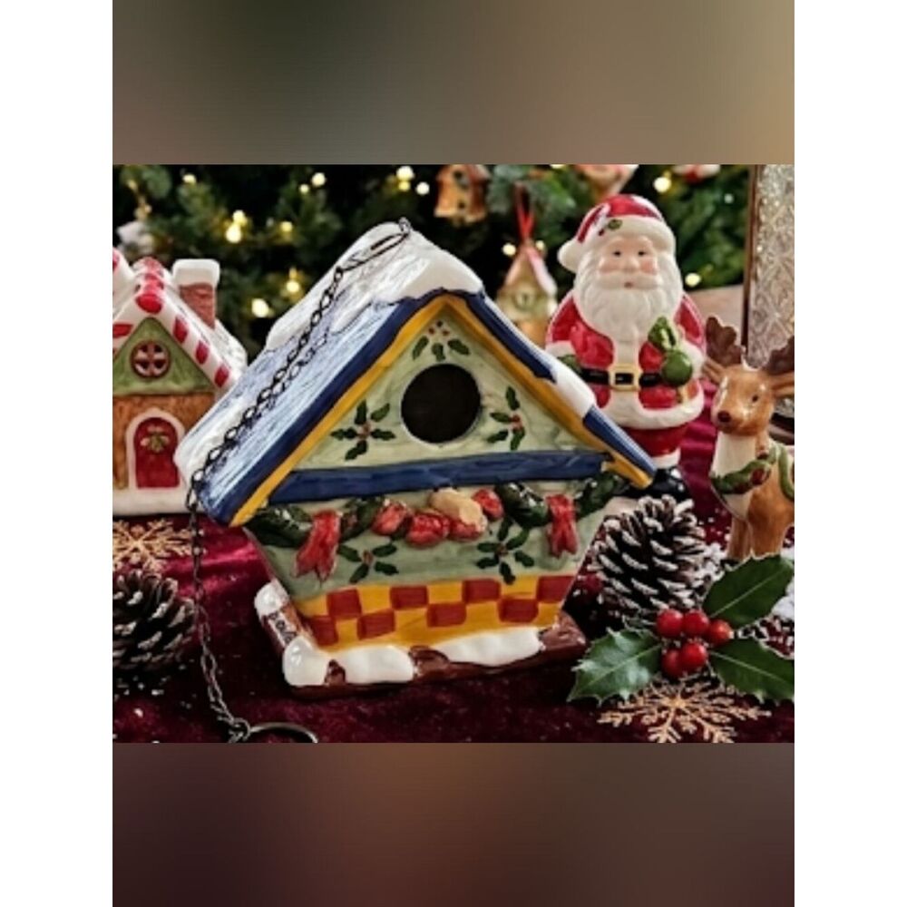 Birdhouse Ceramic Christmas Theme